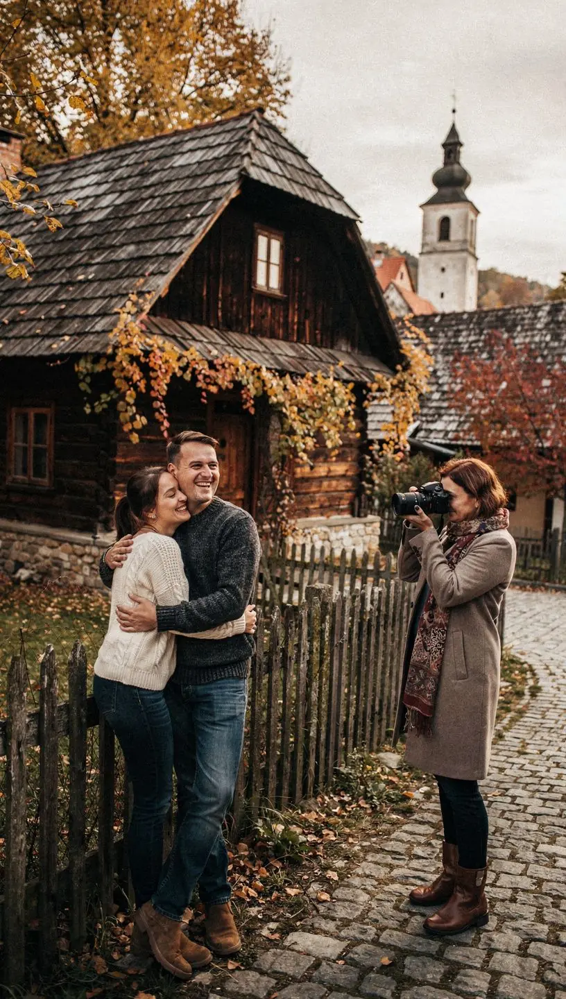 Záber na fotostudio v prírode s vybavením pripraveným na vedené fotografické kurzy